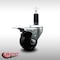 Service Caster 3'' SS Soft Rubber Swivel 1-1/8'' Expanding Stem Caster Total Lock Brake SCC-SSEXTTL20S314-SRS-118 - alternate 4